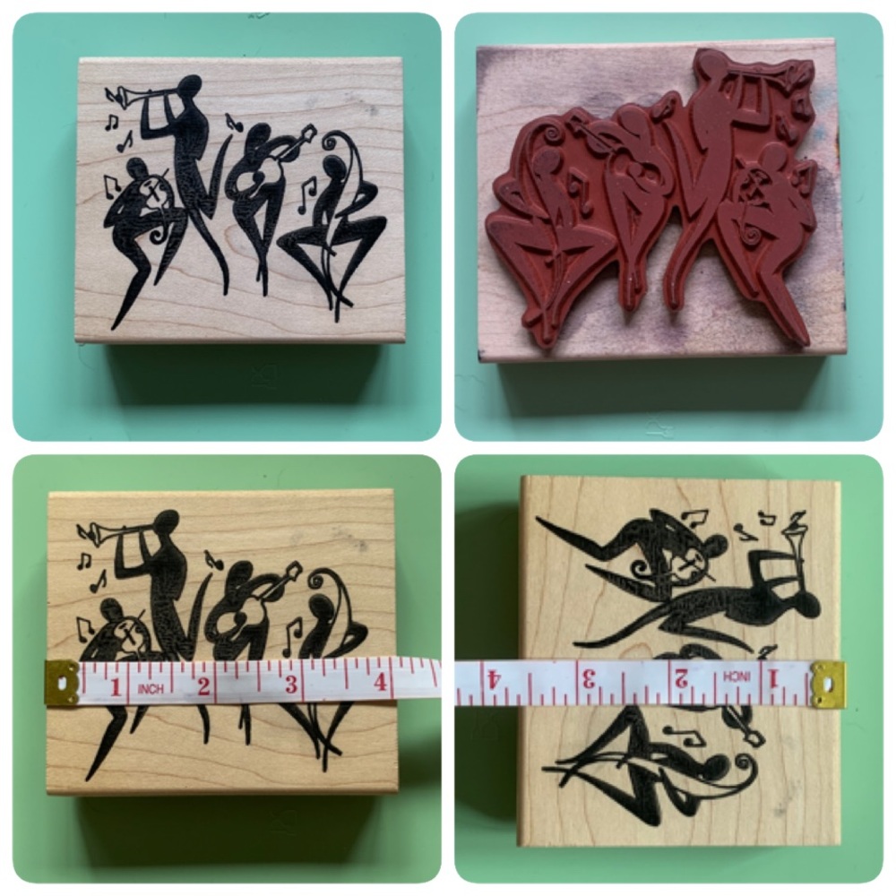 Vintage Musical quartet ensemble rubber stamp